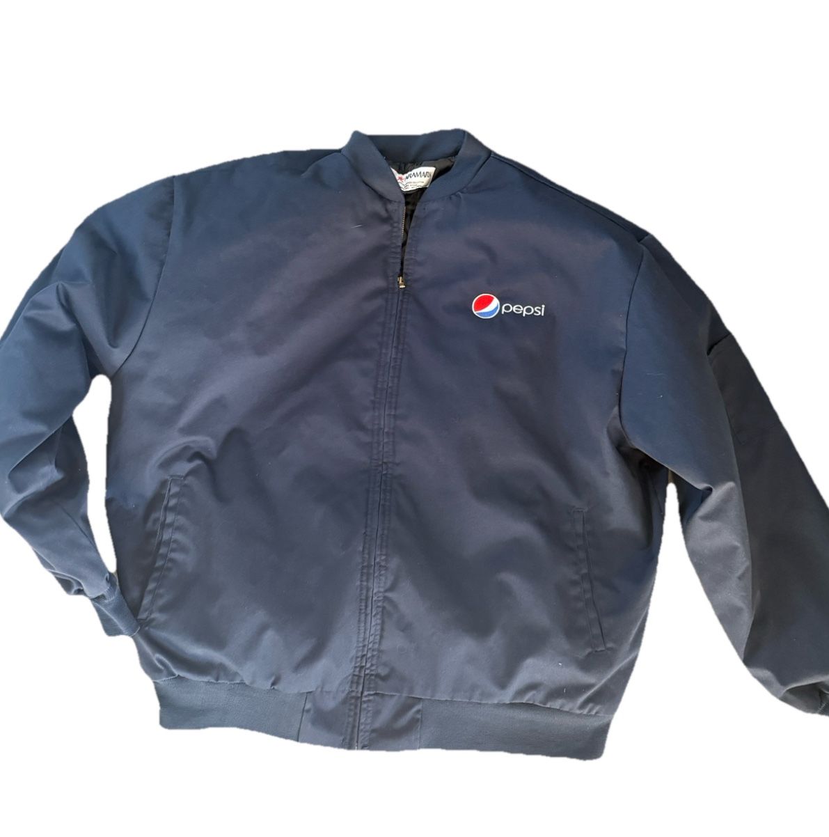 Vintage Pepsi Cola Aramark Jacket Men’s 2XL Blue Windbreaker Quilted Lining Coat