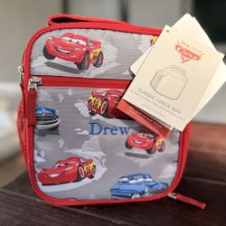 Brand New Pottery Barn Kids Mackenzie Disney Pixar Cars Classic Lunch Bag