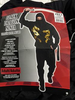 Black dragon ninja costume