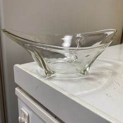 Swedish Modern Anchor Hocking Clear Arch / Ray Design Anchorglass Bowl.