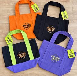 Trader Joe's Halloween Trick or Treat Canvas Tote Bags
