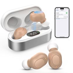 Pro Bluetooth Rechargeable Hearing Aids for Adults, No Whistling & Noise Cancelling Hearing Amplifiers Devices for Adults Hearing Loss, Gain of 35dB L