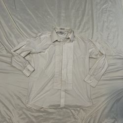 Henry Segal Kyle Thomas L5 White Tuxedo Dress Shirt – Size L5 (15–15½ 34/35) Comfort-Neck
