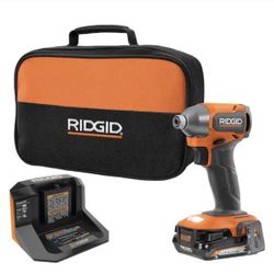 RIDGID 18V SubCompact Brushless Cordless Impact Driver Kit with 2.0 Ah Battery, Charger, and Tool Bag
