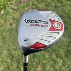 MINT LEFT HANDED TAYLORMADE BURNER SUPERFAST MAX GOLF FAIRWAY WOOD 15* #3 W FUJIKURA REAX GRAPHITE STIFF 