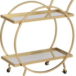 Gold Bar Serving Cart 