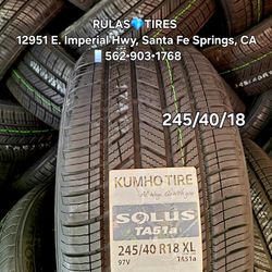 245/40/18 KUMHO SOLUS💥 Brand NEW Tires / Llantas nuevas☆