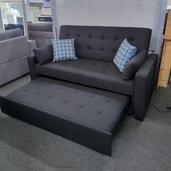 ✅️✅️ Black  sectional sofa  pull out sleep area✅️