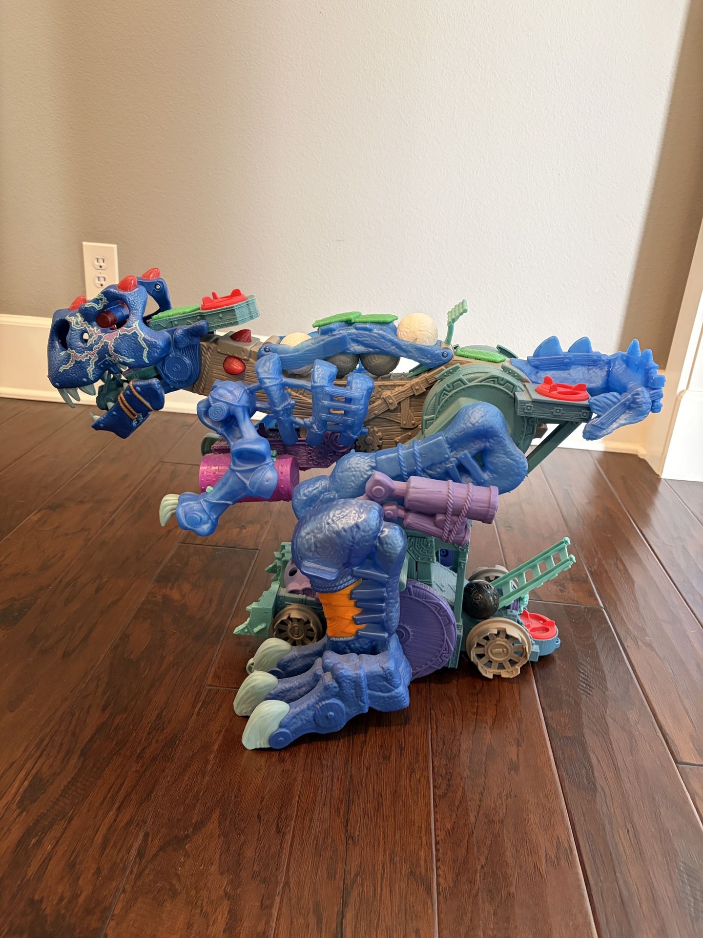 Fisher Price Imaginext Ultra Ice Blue T Rex Dinosaur Walk Sounds And Lights