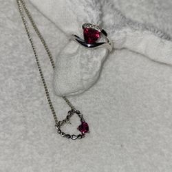 Ruby Ring And Necklace