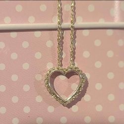 10k diamond heart and 925 chain
