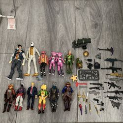 Fortnite action figures, and weapons
