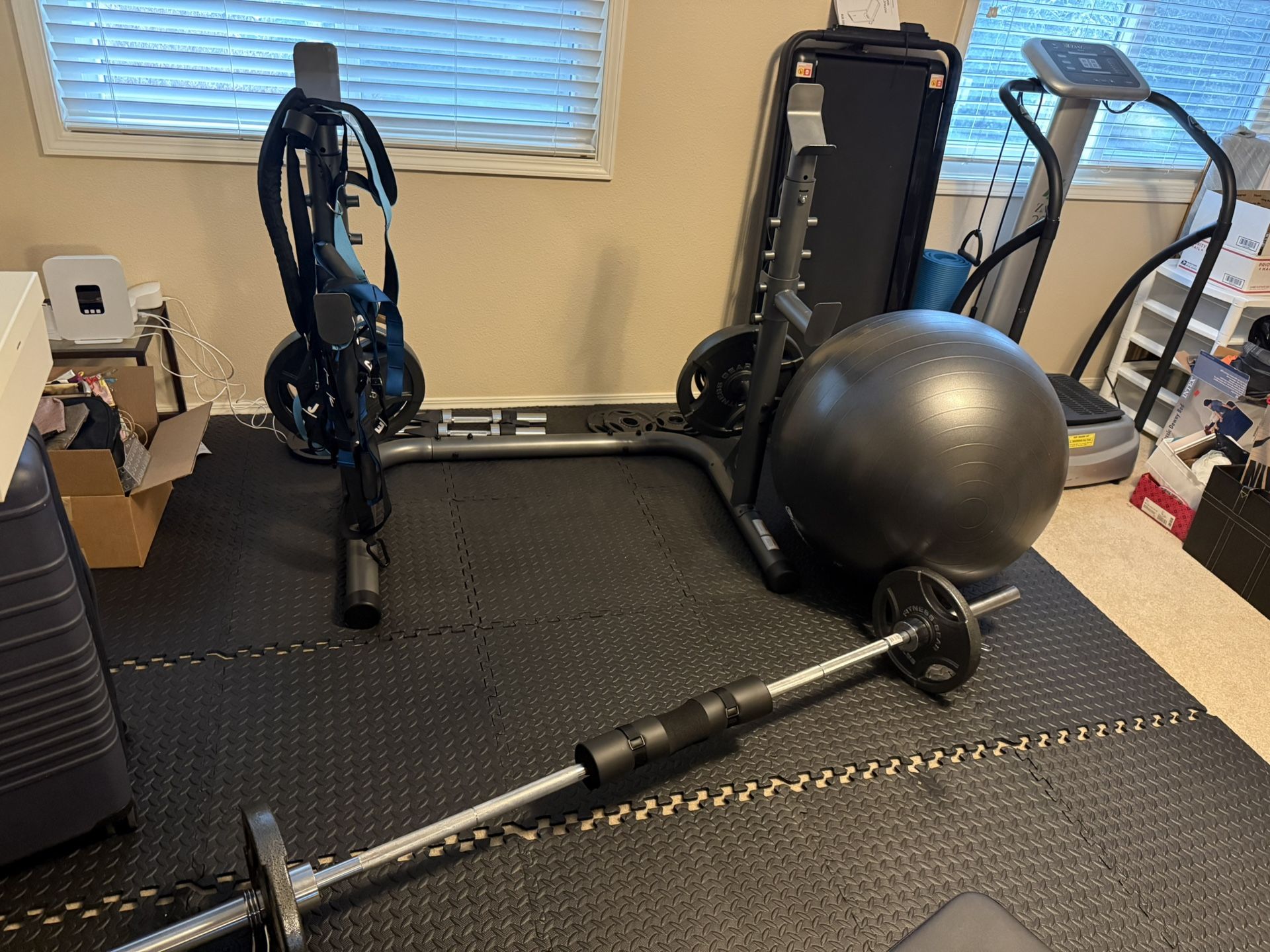 Olympic Weight Set And Weight Rack