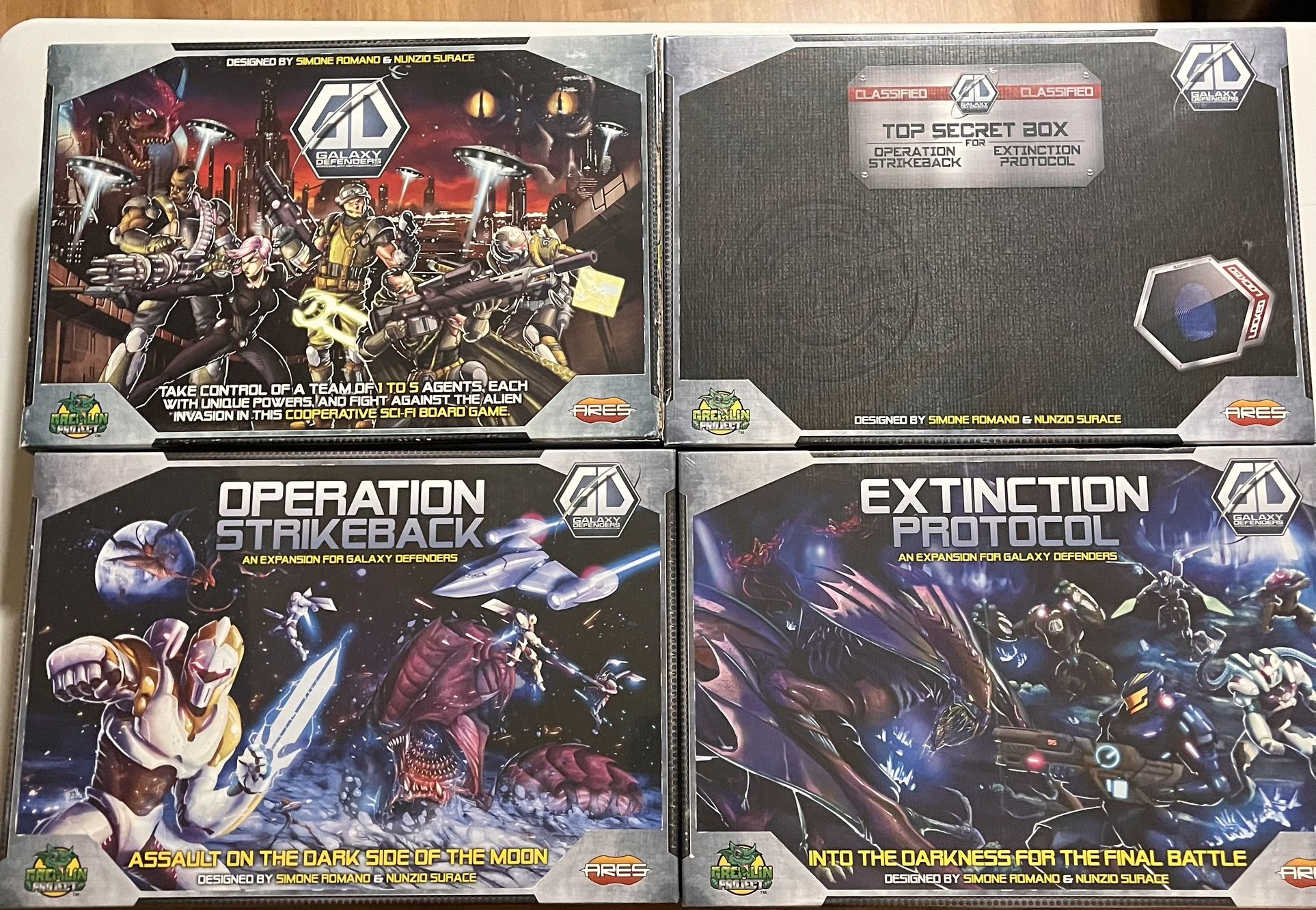 Galaxy Defenders Board Game Lot 3 Expansions