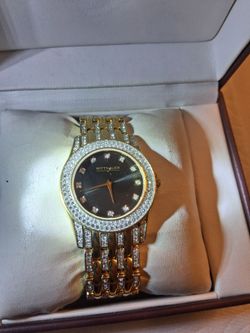Wittnauer Swiss, Sapphire Crystal, Gold Filled Black Dial, Steel Back