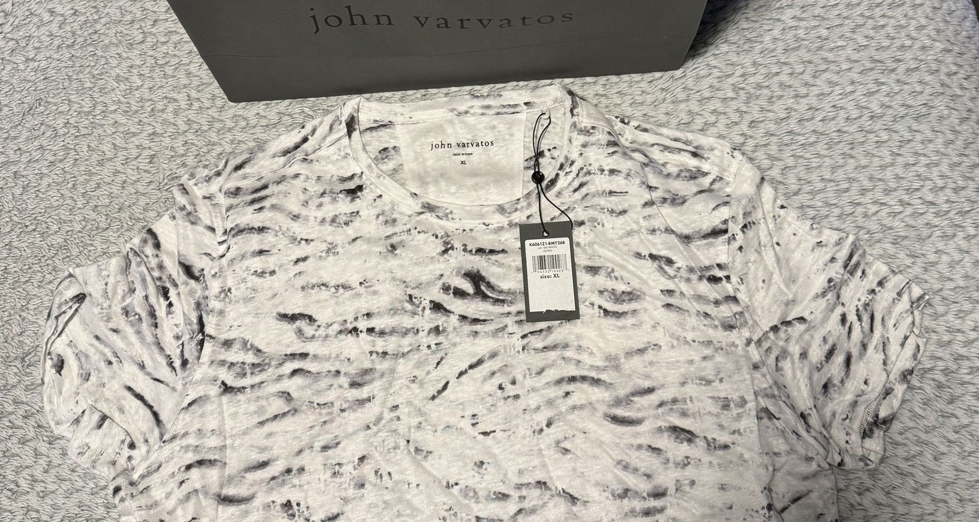 John Varvatos Men’s XL Linen Shortsleeve New-Bag-Tags