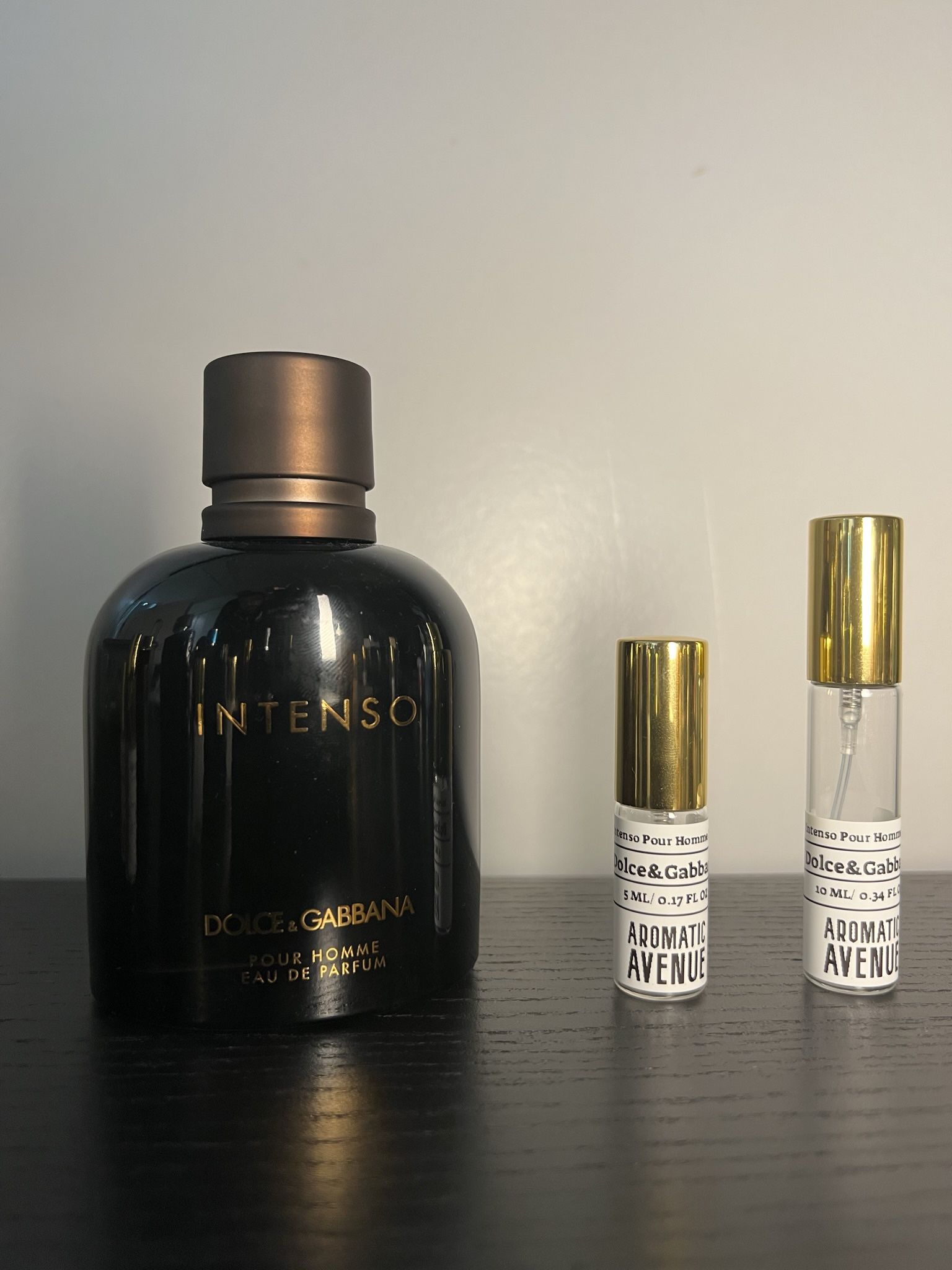 Dolce & Gabbana Intenso Pour Homme EDP Fragrance Glass Decant Sample Spray Travel Size Vial 10ML