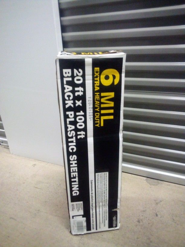 6 Mill Black Plastic Landscape Rock Brick Pavers Remediation Construction Painting