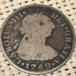 2 Real 1782. Antique Coin Of Mexico 