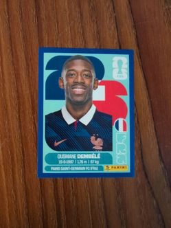 Dembele Blue Border Panini Sticker