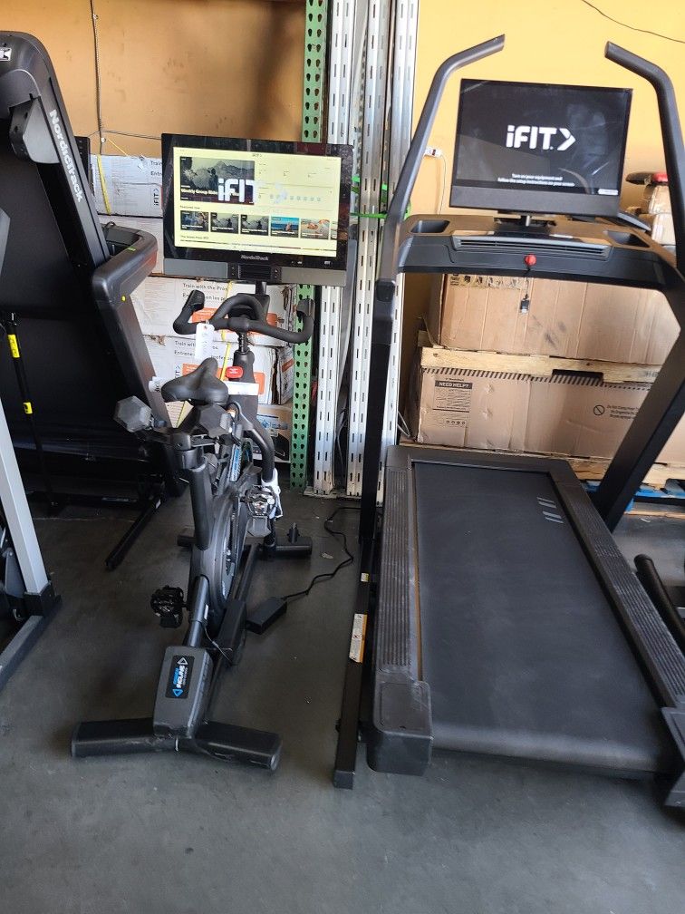 Nordictrack Commercial Bike and Incline trainer Combo - S27i bike + X24 treadmill
