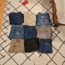 Vintage workwear pants and jeans bundle 