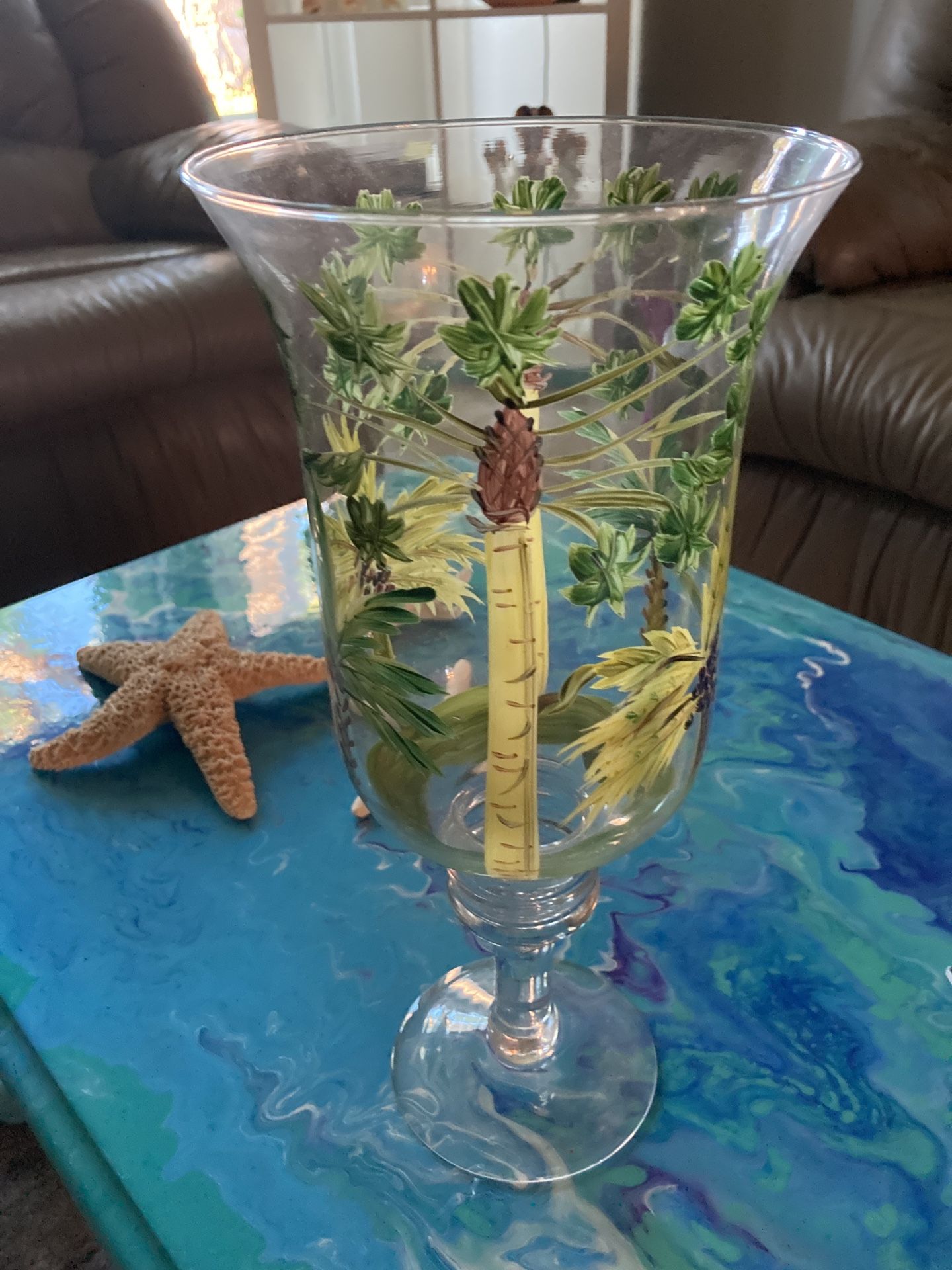 Glass large vase