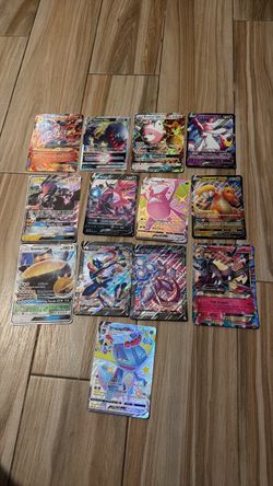 14 jumbo pokemon cards,