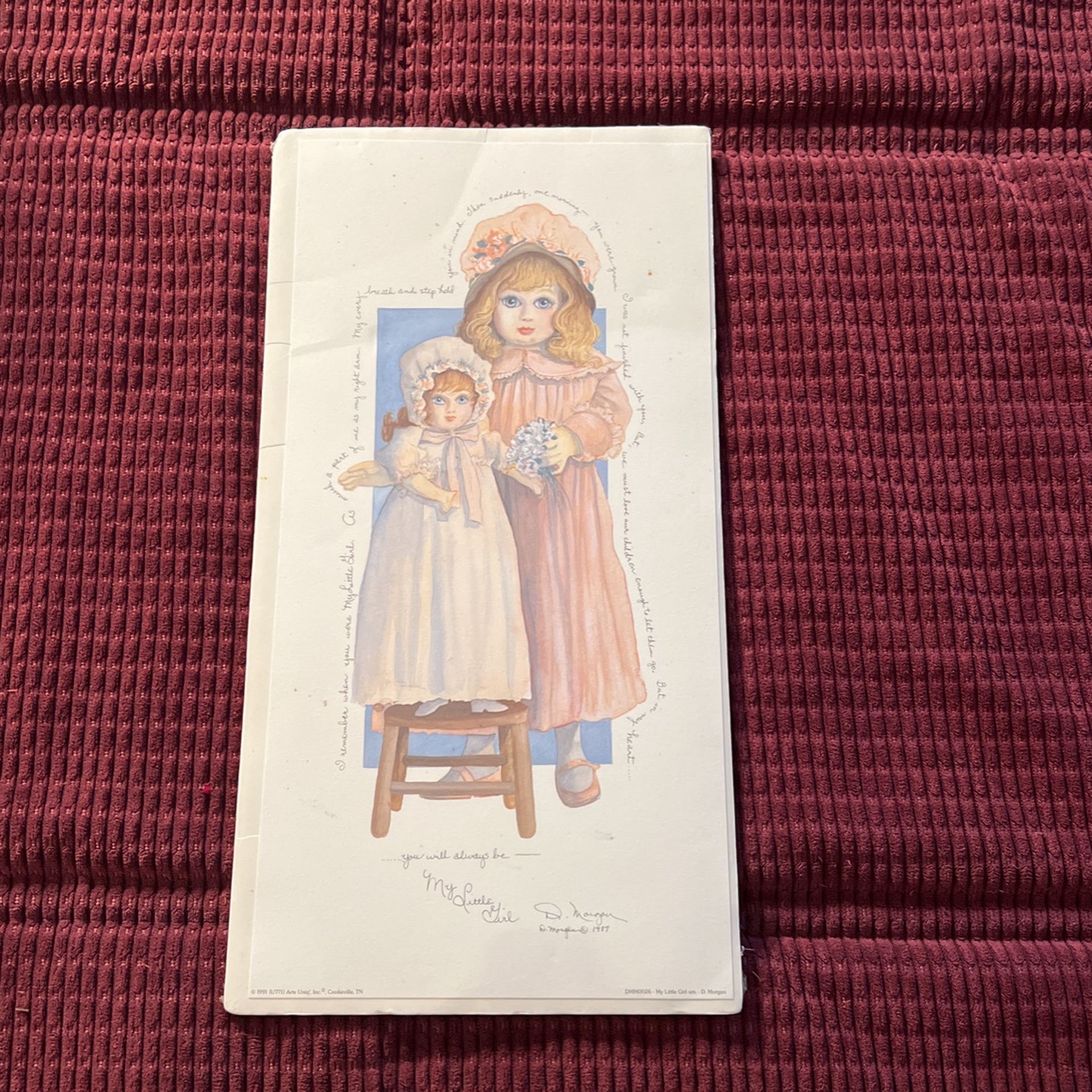 Inflamed Print By D. Morgan 1987 Titled: My Little Girl