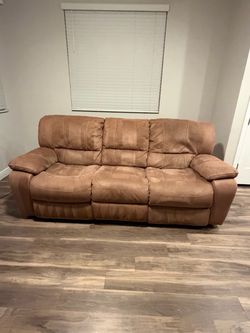 3-Seat Microfiber Recliner Sofa