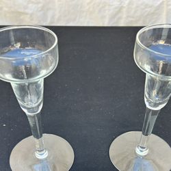 Two Princess House Pillar/Tea Light Candleholders