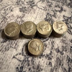 1968 Kennedy Half Dollar Coins Set (45) Silver Coins