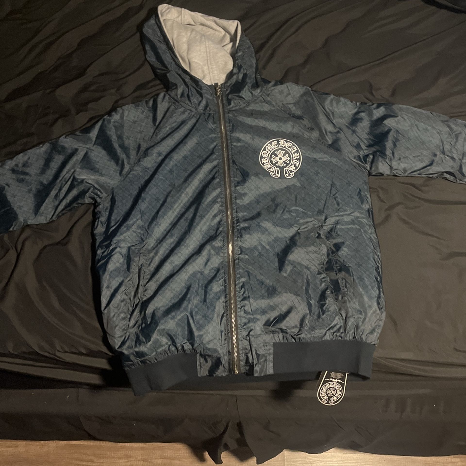 Chrome heart windbreaker reversible