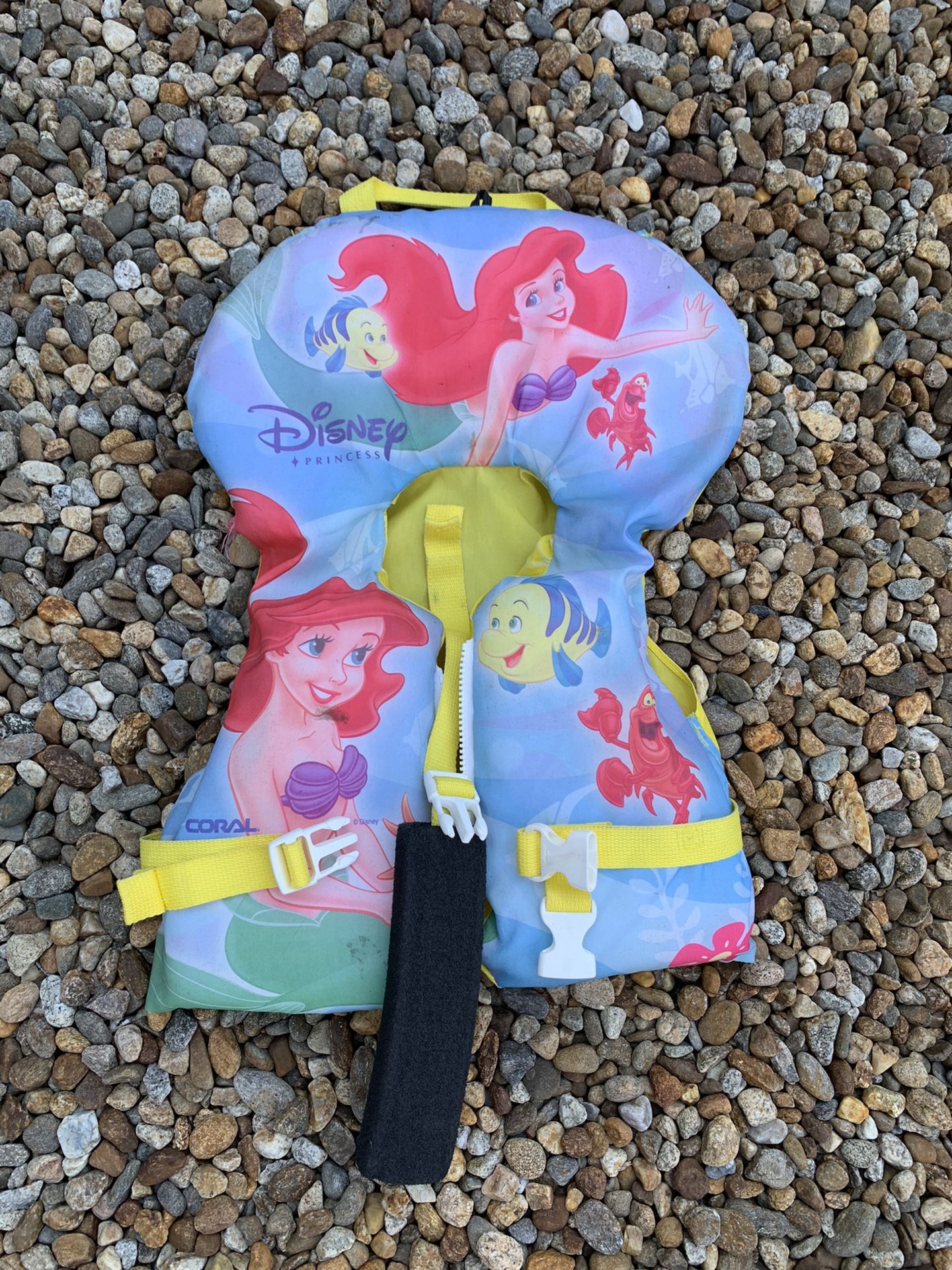 Coral Disney Princess Life Vest Life Jacket Flotation Device Size Infant/Child
