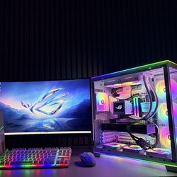 Gaming PC Custom Built by AREA-51✅🕹 Full White RGB/Ryzen 9/32GB RAM/2TB🖥1 Year Warranty‼️ RTX 5080 GPU💥 $0 Down Finance Available