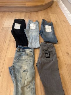 Men’s Designer Jeans Lot – Purple Brand + Crysp + Ksubi Jeans – Sizes 32/33