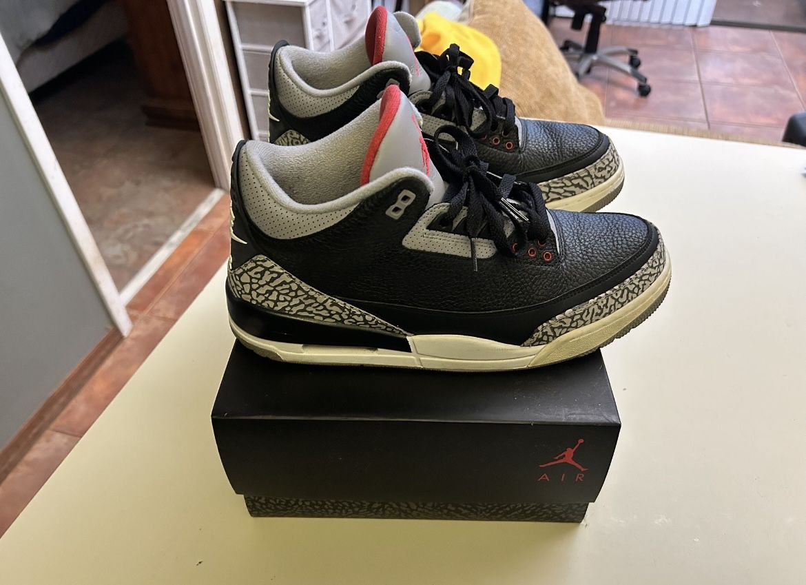 2018 Nike Air Jordan 3 Black Cement Size 12