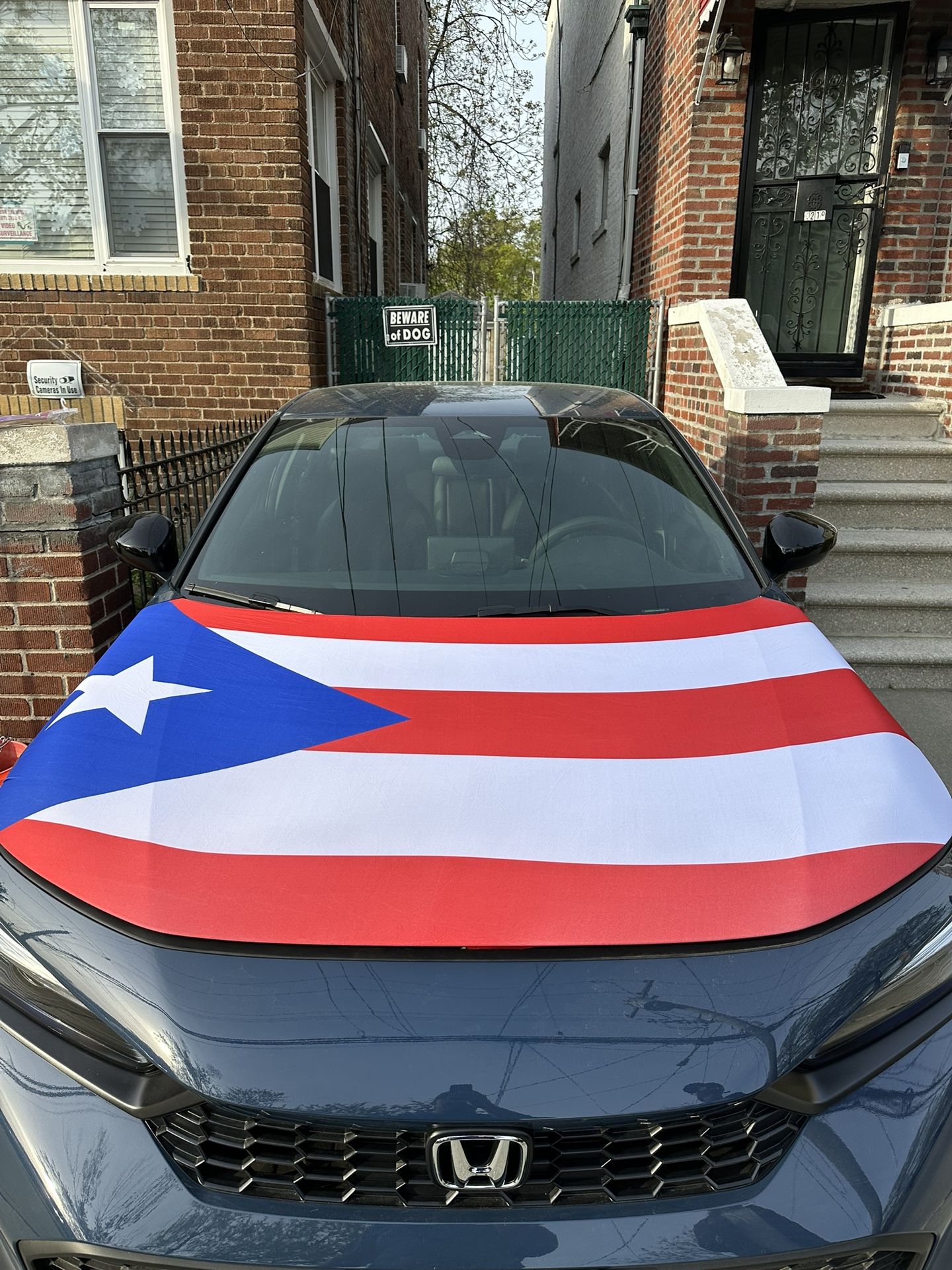 Puerto Rico Flag Hood Cover Fits All Cars