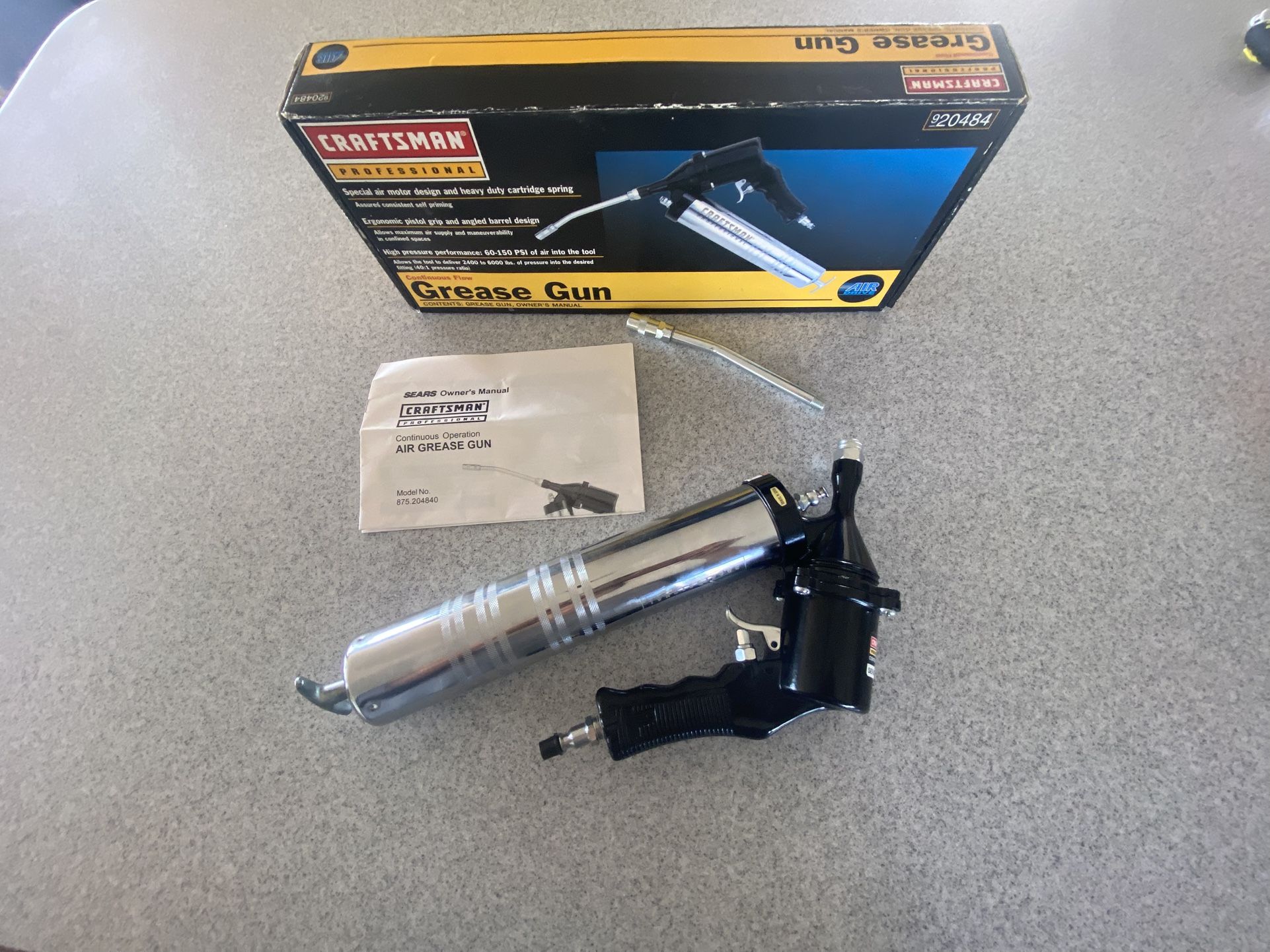 NEW! Craftsman pneumatic grease gun