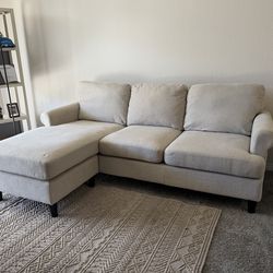 Living Spaces Sofa w/ Reversible Chaise