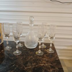 7 Piece Crystal Decanter Set