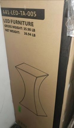 A41-LED-TA-005 Cordless LED Luminous Hourglass Cocktail Bar Table