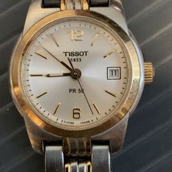 Vintage Tissot Sapphire Crystal Gold & Silver Women’s Watch