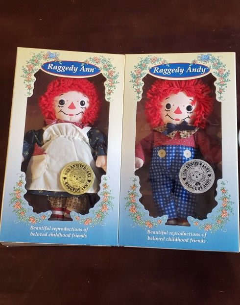 Commemorative Anniversary Raggedy Ann & Andy Dolls