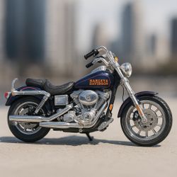 Harley-Davidson 1990s FXDWG Dyna Wide Glide Red Diecast Motorcycle, 5”