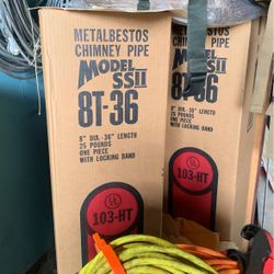 Stainless Steel 8 Inch X36 Inch  Metal Bestos Chimney Pipe