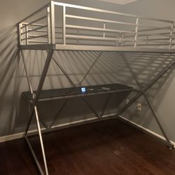 Bunk Bed With Desk (mattress Included)