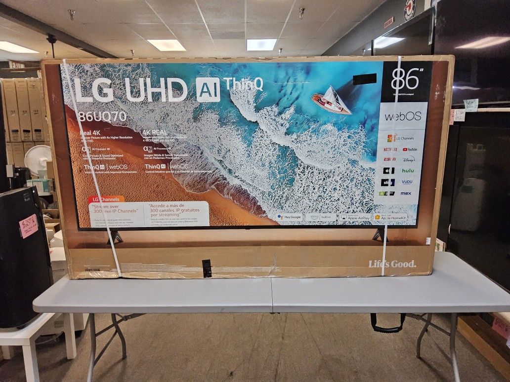 LG 86 INCH 120HZ UHD TV'S IN STOCK BLUETOOTH THIN Q W/WARRANTY PAYMENT PLANS