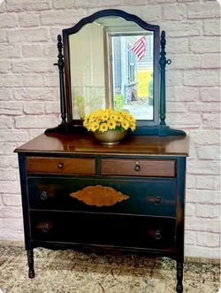 Vintage Dresser With Tilt Mirror