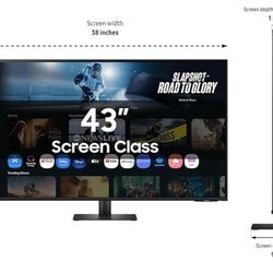 Samsung 43” Smart Monitor M7 (M70F) 4K UHD Display, Samsung Vision AI, Smart TV Apps, Gaming Hub, USB-C, HDMI and USB-A, Black,